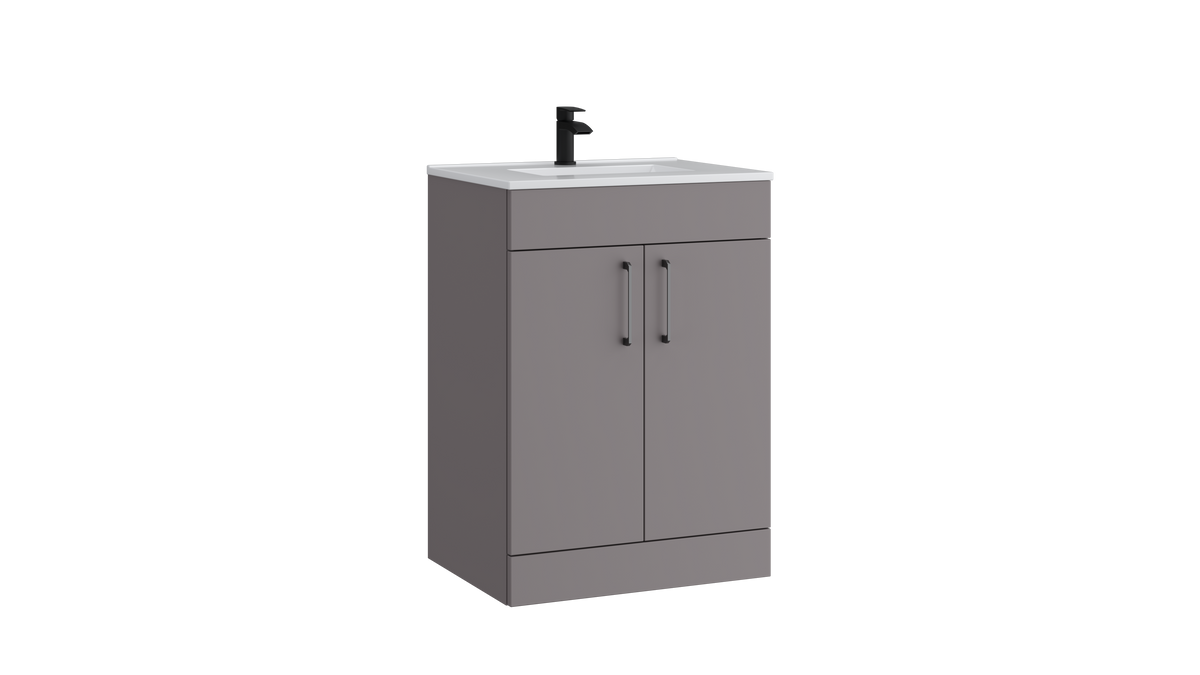 Dove 600mm 2 Door Floor Standing Unit Slate Grey