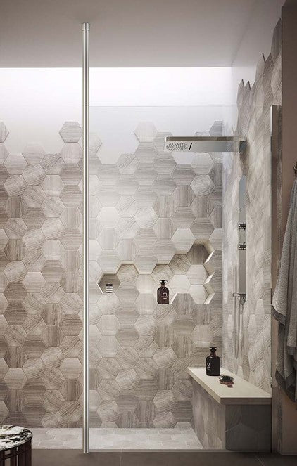 2m (plus 1m) Wetroom Screen Ceiling Post