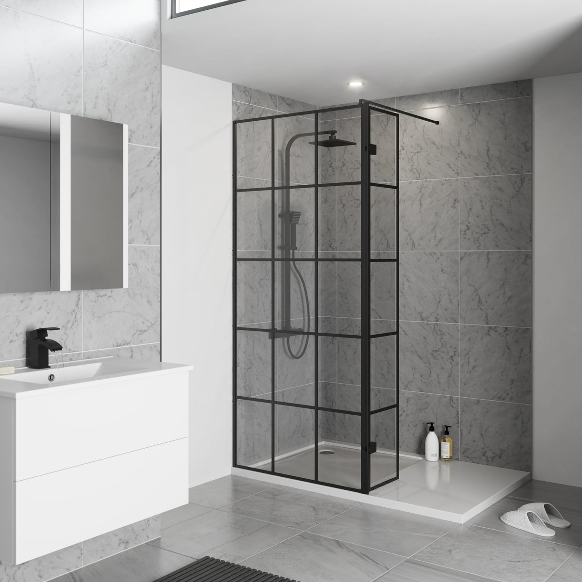 KV8 Krittal 1000mm x 2000mm Wetroom Screen