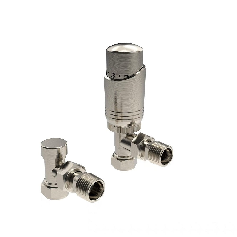 Design Twin Pack TRV, Brushed Nickel, Angled