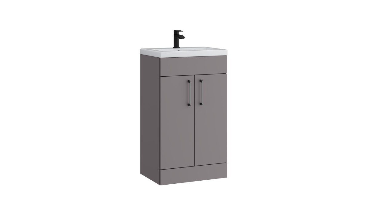 Dove 500mm 2 Door Floor Standing Unit Slate Grey