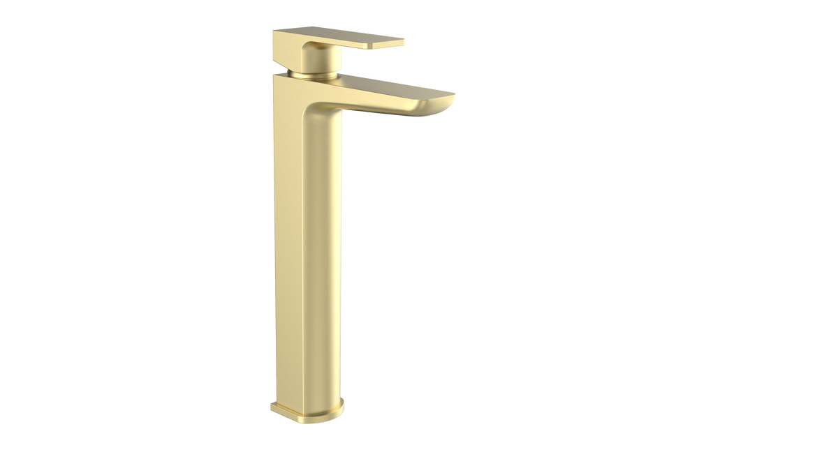 Kolt Hi-Rise Mono Basin Mixer Brushed Brass