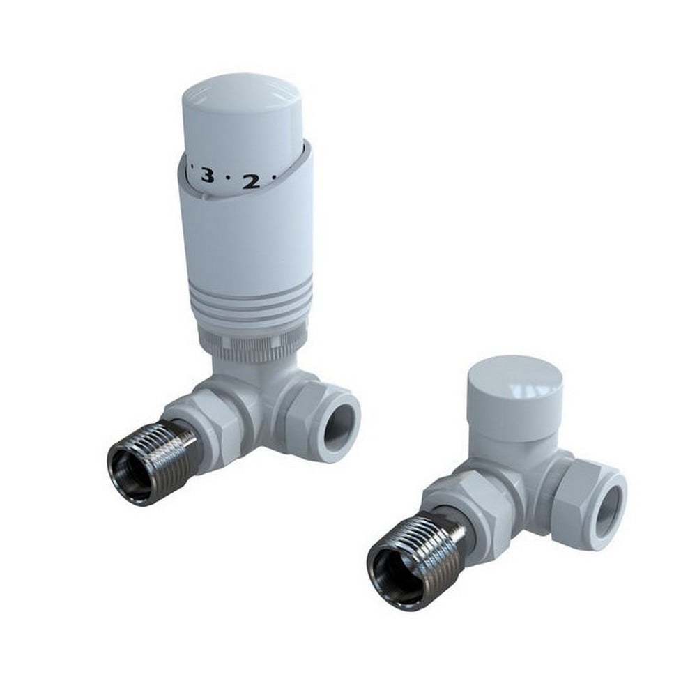 Design Twin Pack TRV, White, Corner