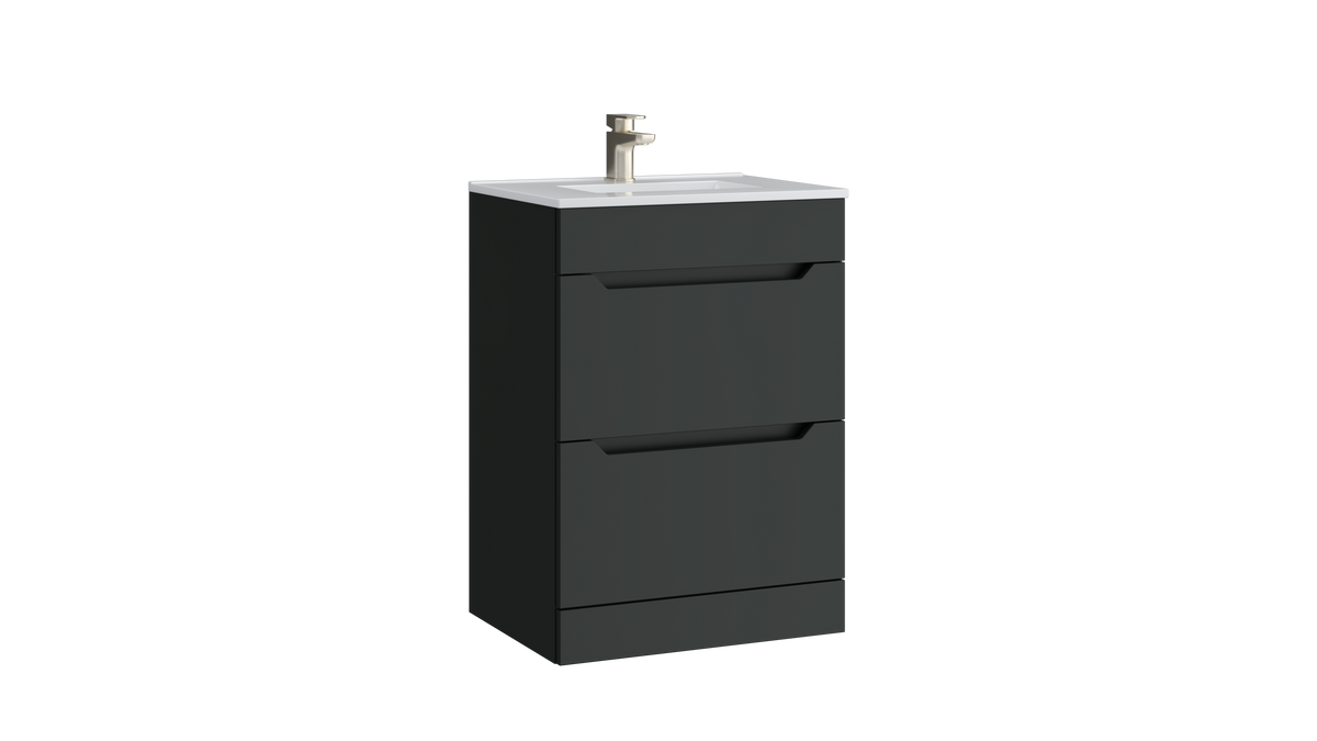 Urban 600mm 2 Drawer Floor Standing Unit Matt Anthracite