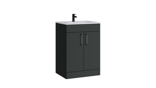 Dove 600mm 2 Door Floor Standing Unit Matt Anthracite