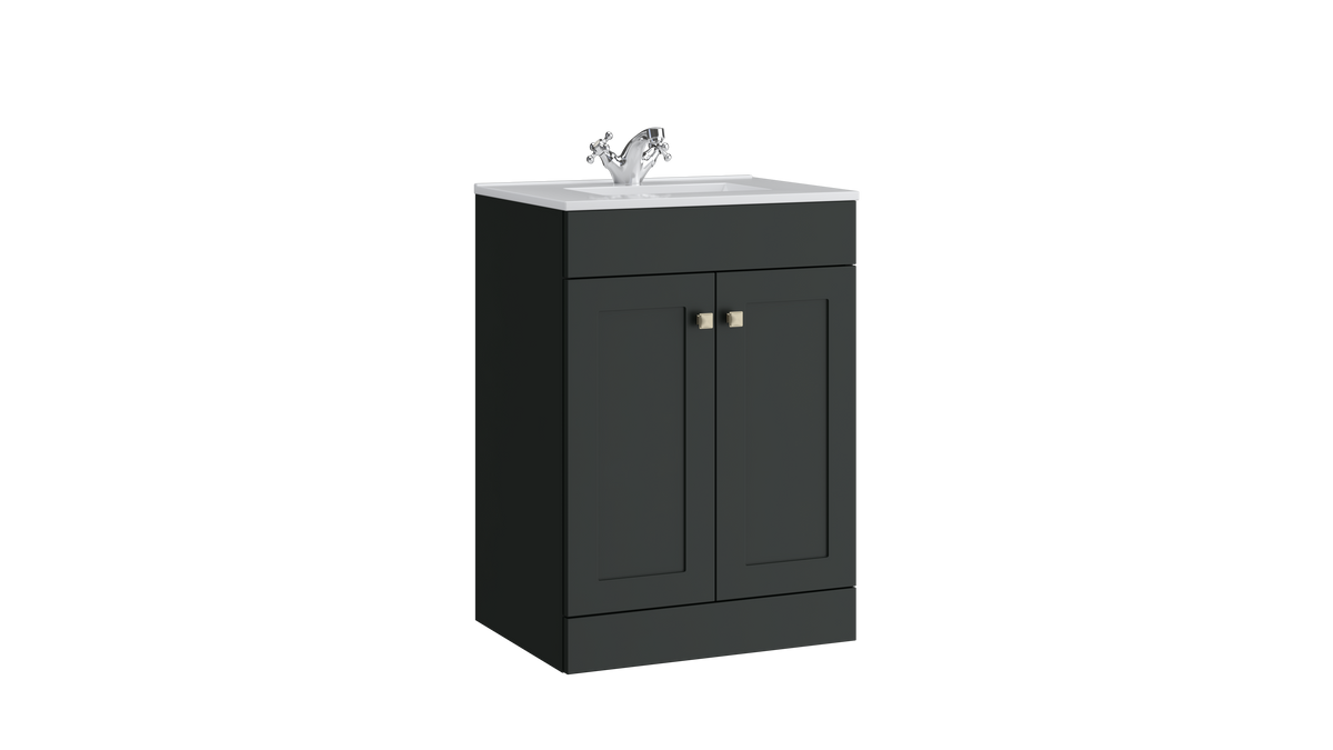 Sanctuary 600mm 2 Door Floor Standing Unit Matt Anthracite