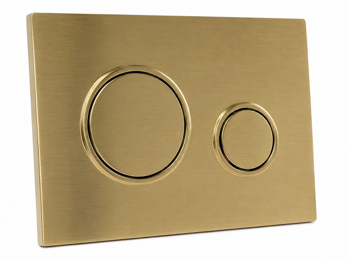 Keytec Brushed Brass Round Flushplate