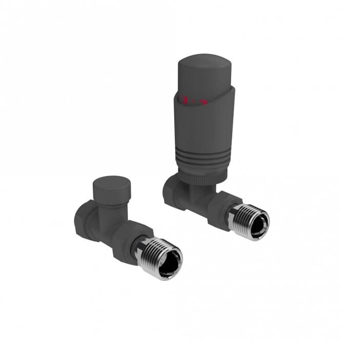 Design Twin Pack TRV, Anthracite, Straight