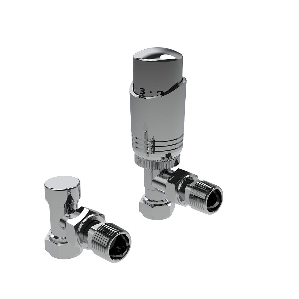 Design Twin Pack TRV, Chrome, Angled