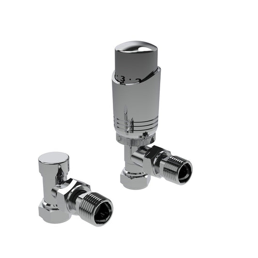 Design Twin Pack TRV, Chrome, Angled