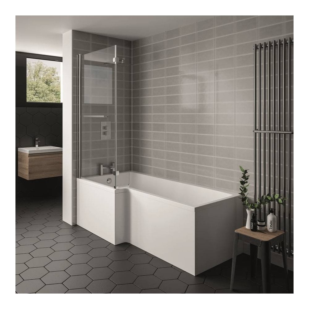 Elite L Shaped Bath 1700x850mm L/H With Legs