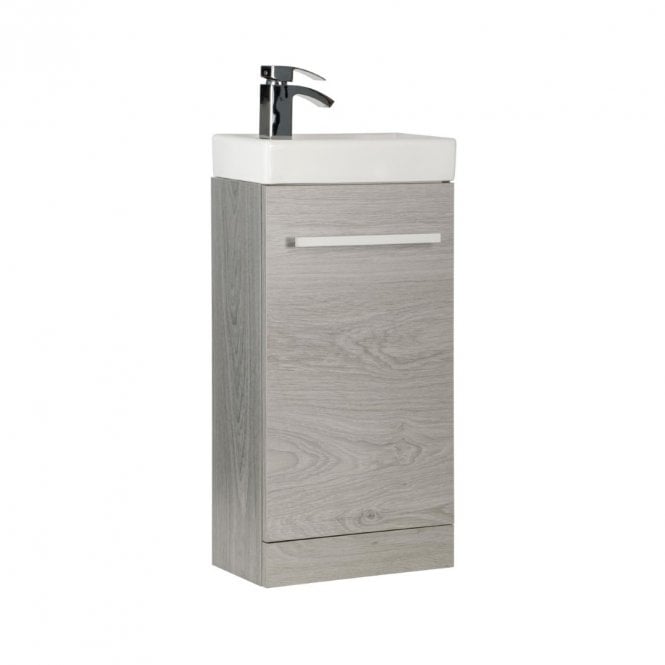 Cloakroom Unit & Basin - Silver Oak