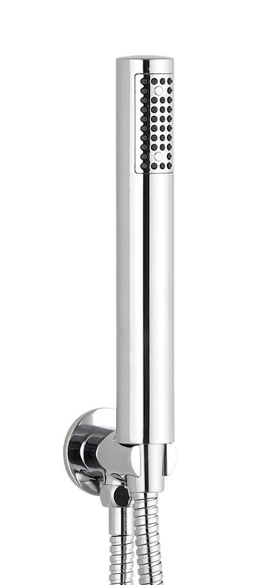 Round Outlet Elbow with Wall Bracket, Flex & Handset