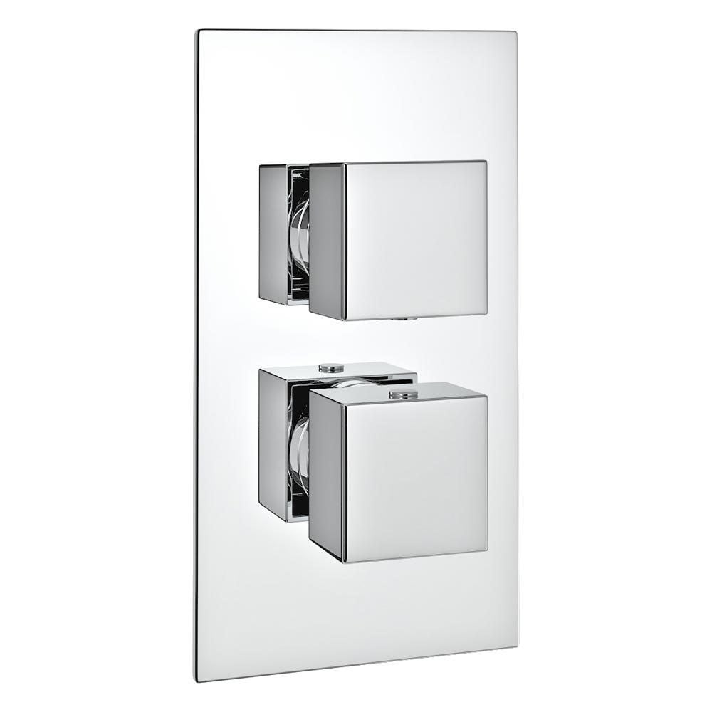 Pure, concealed thermostatic shower valve+diverter