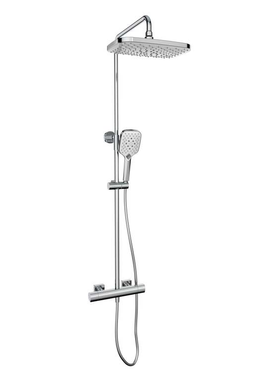 Kolt Shower with Sliding Handset and Drench Head Chrome