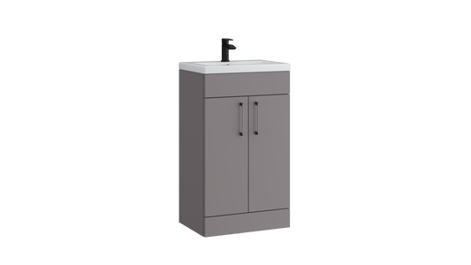 Dove 500mm 2 Door Floor Standing Unit Slate Grey