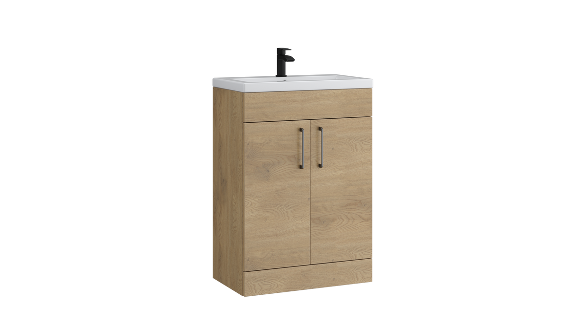 Dove 600mm 2 Door Slimline Unit Torro Oak