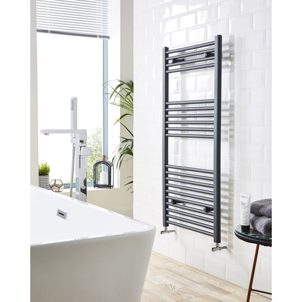 22mm Straight Towel Rail 400mm x 1000mm - Textured Grey