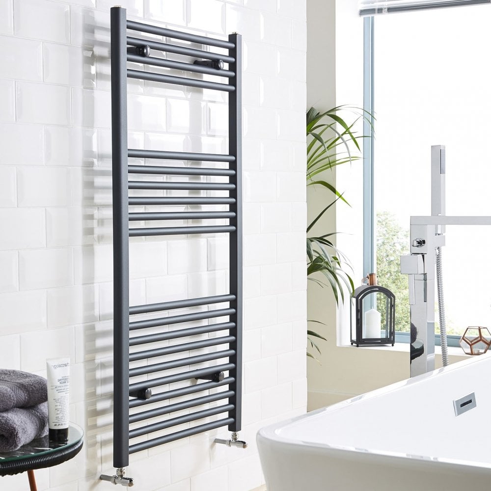 22mm Straight Towel Rail 400mm x 800mm - Textured Grey