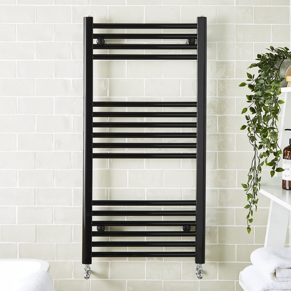 22mm Straight Towel Rail 400mm x 1600mm - Black