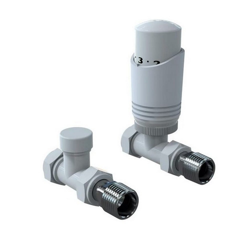 Design Twin Pack TRV, White, Straight
