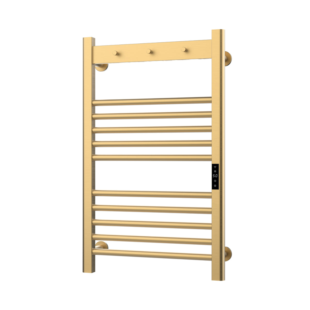 Toro Smart Dry Electric Towel Rail 800 x 500mm - Brushed Brass